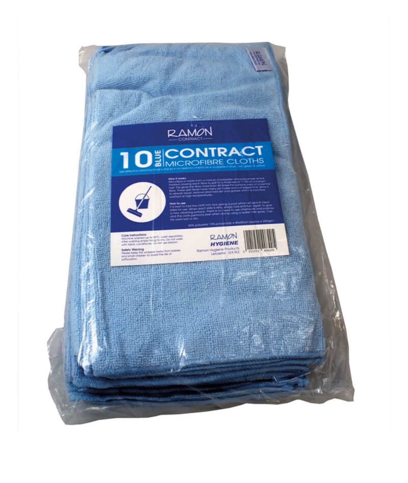 Microfibre Cloth Blue 10 Pack