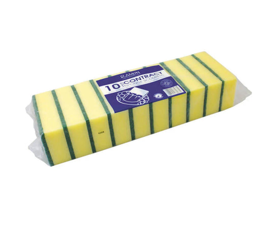 Economy Sponge Scourer 10 Pack