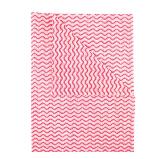 Red Disposable Wipe Cloth 50 Pack